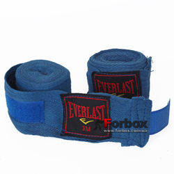 Бинты боксерские Everlast хлопок (BO-3619, синие)