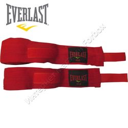 УЦЕНКА боксерские бинты Everlast спандекс (повреждение ленты, красные)