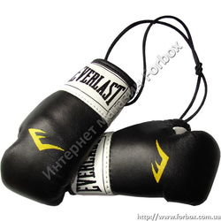 Сувенирные перчатки Everlast на шнурках для авто (1381, черно-белые)