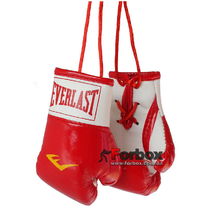 Сувенирные перчатки Everlast на шнурках для авто (1381, красно-белые)