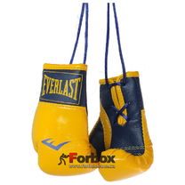 Сувенірні рукавиці Everlast на шнурках для авто (1381, жовто-сині)