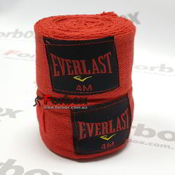УЦЕНКА Бинты хлопковые BO-3619 Everlast красные нетоварный вид