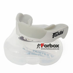 Капа для бокса двухкомпонентная Fairtex (MG3-wht, Белый)