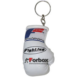 Сувенірна рукавиця брелок на ключі Fighting Sports (winbgkr, біла)