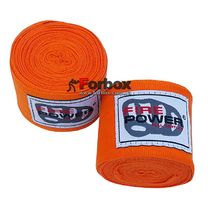 Бинты боксерские эластичные Fire Power (FPHW3-OR, Оранжевый)