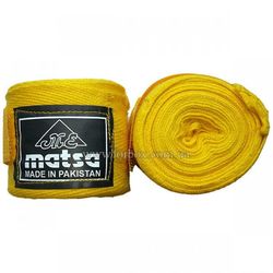 Бинт боксерский Matsa хлопковый (MA-0030, желтый)