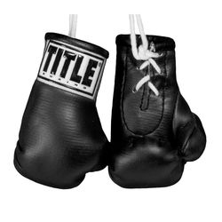 Сувенирные боксерские перчатки TITLE 3.5" mini boxing gloves (MBG, черный)
