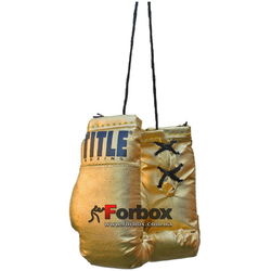 Сувенірні боксерські рукавиці TITLE Flash mini boxing gloves (MBGF, золоті)