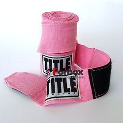 Боксерські бинти TITLE еластичні (SMHW-PN, рожеві)