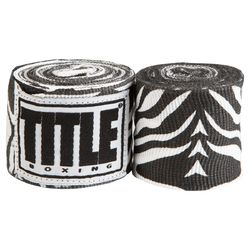 Боксерские бинты эластичные TITLE Boxing Semi-Elastic Mexican Zebra (BSEMZ, Черный)