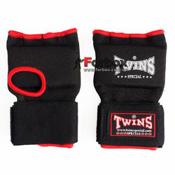 Быстрые бинт-перчатка Twins Wrap Gel гелевая из неопрена (BO-052, черно-красный)