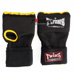 Быстрые бинт-перчатка Twins Wrap Gel гелевая из неопрена (BO-052, черно-желтый)