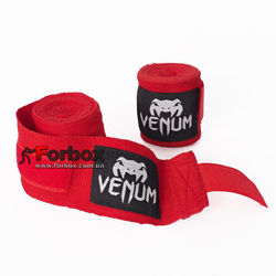Бинты боксерские Venum эластичные (VN-0430, красный)