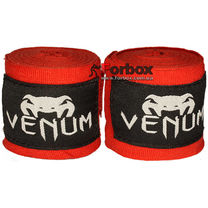Бинты боксерские Venum эластичные (VL-5778, красные)