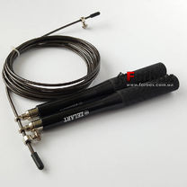 Скакалка скоростная Zelart Кроссфит на подшипниках со стальной ручкой (FI-5100, черная)