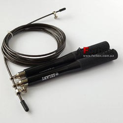Скакалка швидкісна Zelart Кросфіт на підшипниках зі стальною ручкою (FI-5100, чорна)