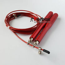 Скакалка скоростная Zelart Кроссфит на подшипниках со стальной ручкой (FI-5100, красная)