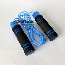 Скакалка швидкісна Zelart з підшипником та PVC джгутом (FI-5103-BL, чорно-синя)