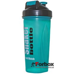 Шейкер для спортивного питания 600 ml (FI-4446, бирюзово-черный)
