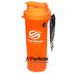 Шейкер 2х камерний для спортивного харчування Smart Shaker Slim 400+100 ml (FI-5054, помаранчевий)