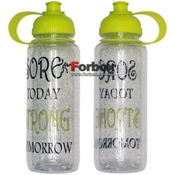 Пляшка для води спортивна Motivation 700 ml (FI-5966-4, жовто-прозора)