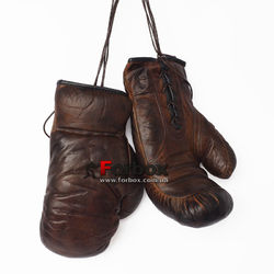 Сувенирные боксерские перчатки VINTAGE (F-0312, темно-коричневые)