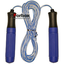 Скакалка Zelart с пластиковыми ручками PVC жгутом 3.1м (FI-2550, синяя)