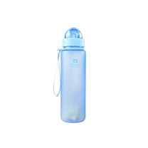 Бутылка для воды More Love CASNO 400ml с соломинкой (MX-5028-bl, Синяя)