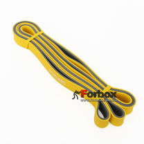 Резинка для подтягиваний двухслойная DUAL POWER BAND 2080*21*4,5 мм (FI-0911-4-Y, желтый)