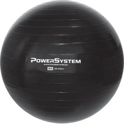 М'яч для фітнесу (фітбол) гладкий 85см Power System (PS-4018-85, чорний)