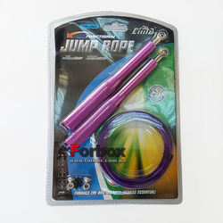 Скакалка скоростная CIMA Кроссфит на подшипниках с алюминиевыми ручками (CM-J601, фиолетовый)