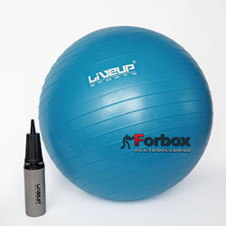 М'яч для фітнесу (фітбол) 55см LiveUp Anti-Burst Ball (LS3222-55b, синій)
