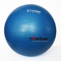 Мяч для фитнеса (фитбол) гладкий 65см Power System (PS-4012-65, синий)