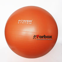 М'яч для фітнесу (фітбол) гладкий 75см Power System (PS-4013-75, помаранчевий)