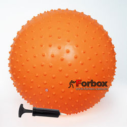 М'яч для фітнесу (фітбол) масажний 55см Power Play (4002, помаранчевий)