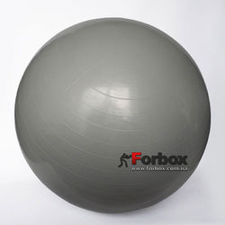 М'яч для фітнесу (фітбол) гладкий глянсовий 85см Zelart (FI-1982-85, сірий)