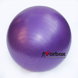 М'яч для фітнесу (фітбол) гладкий сатин 65см Zelart (FI-1983-65, фіолетовий)