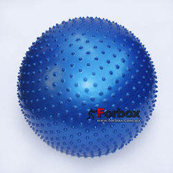 М'яч для фітнесу (фітбол) масажний 55см Zelart (FI-1986-55, синій)
