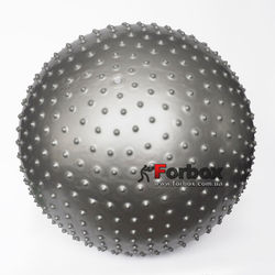 М'яч для фітнесу (фітбол) масажний 65см Zelart (FI-1987-65, сірий)