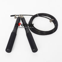 Скакалка скоростная Zelart Кроссфит на подшипниках со стальной ручкой 3м (FI-7222, черная)