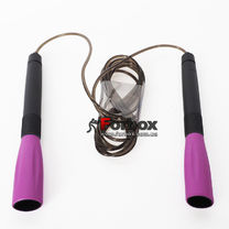 Скакалка скоростная с подшипниками и PVC жгутом (FI-8295, черно-фиолетовая)