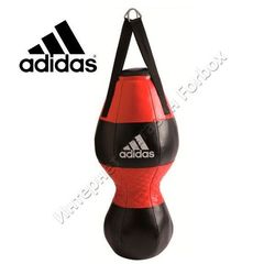 Боксерский мешок Adidas 0.8м силуэт (ADIBAC28, черно-красный)
