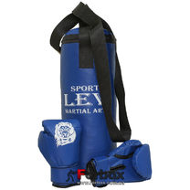 Детский боксерский мешок с перчатками 0.4м Lev Sport синий