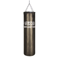 Боксерский мешок из ременной кожи (4мм) с цепями Sportko 1.3м (МРК-130, кожа)