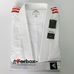 Кимоно для дзюдо Adidas Club 350гм2с красными полосами (J350WRD, белое)