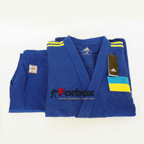 Кимоно для дзюдо Adidas Champion 2 с аккредитацией IJF национальный флаг (J-IJF-SMU, синее)