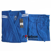 Кимоно для дзюдо Adidas Champion 3 с аккредитацией IJF приталенное SlimFit (ADIJFSF, синее)