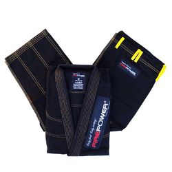 Кимоно для джиу-джитсу New 3.0 Black/Yelow (FPGI3.0BK/Y, Черный)