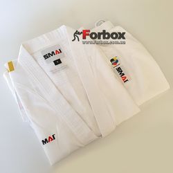 Кимоно SMAI Premier League Jin Kumite Gi с аккредитацией WKF (AS-034G, белое)