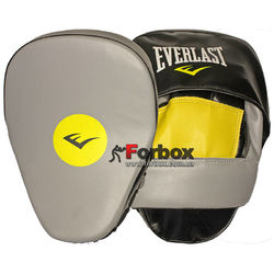 Лапи боксерські гнуті Everlast Flex (BO-5236, чорно-сірі)